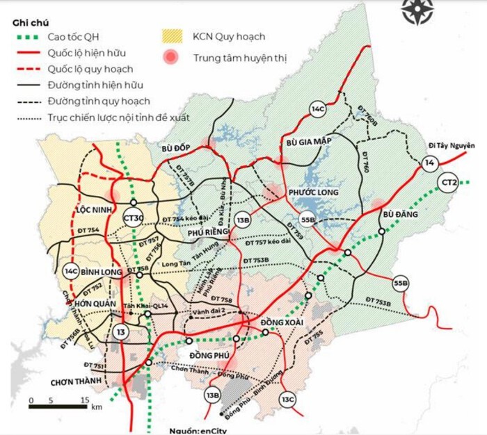 mạng lưới giao thông chiến lược của Bình Phước